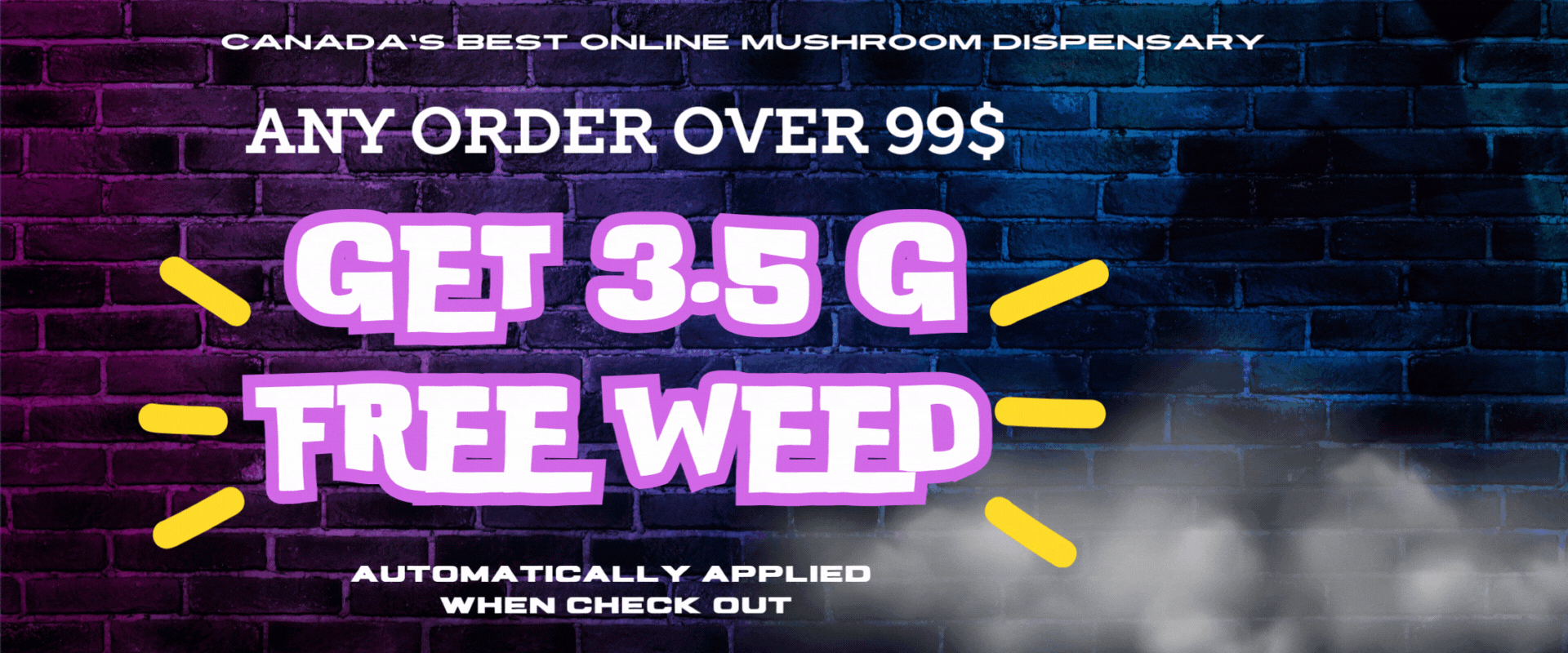 CR Banner Free Weed over 99 spend